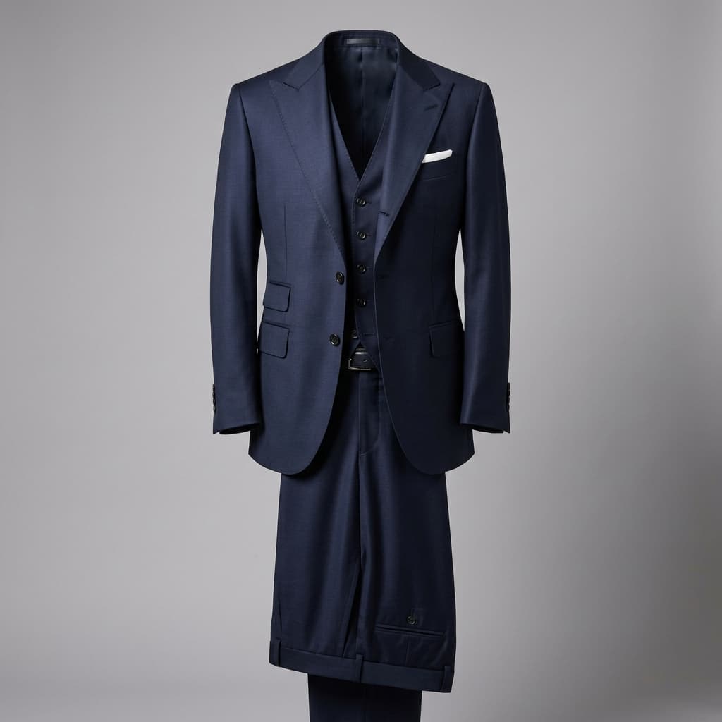 Bespoke Navy Three-Piece Suit